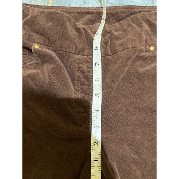 Ruby Rd Petite Pants Woman's Sz 10P Brown Corduroy Stretch Mid Rise Straight Leg - Picture 5 of 8